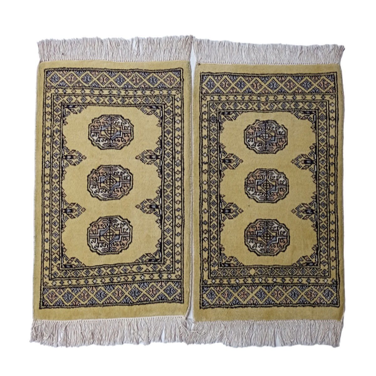Handknotted Bokhara Jacko Bean Wool Mat-0