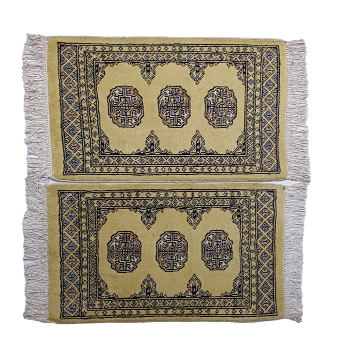 Handknotted Bokhara Jacko Bean Wool Mat-1