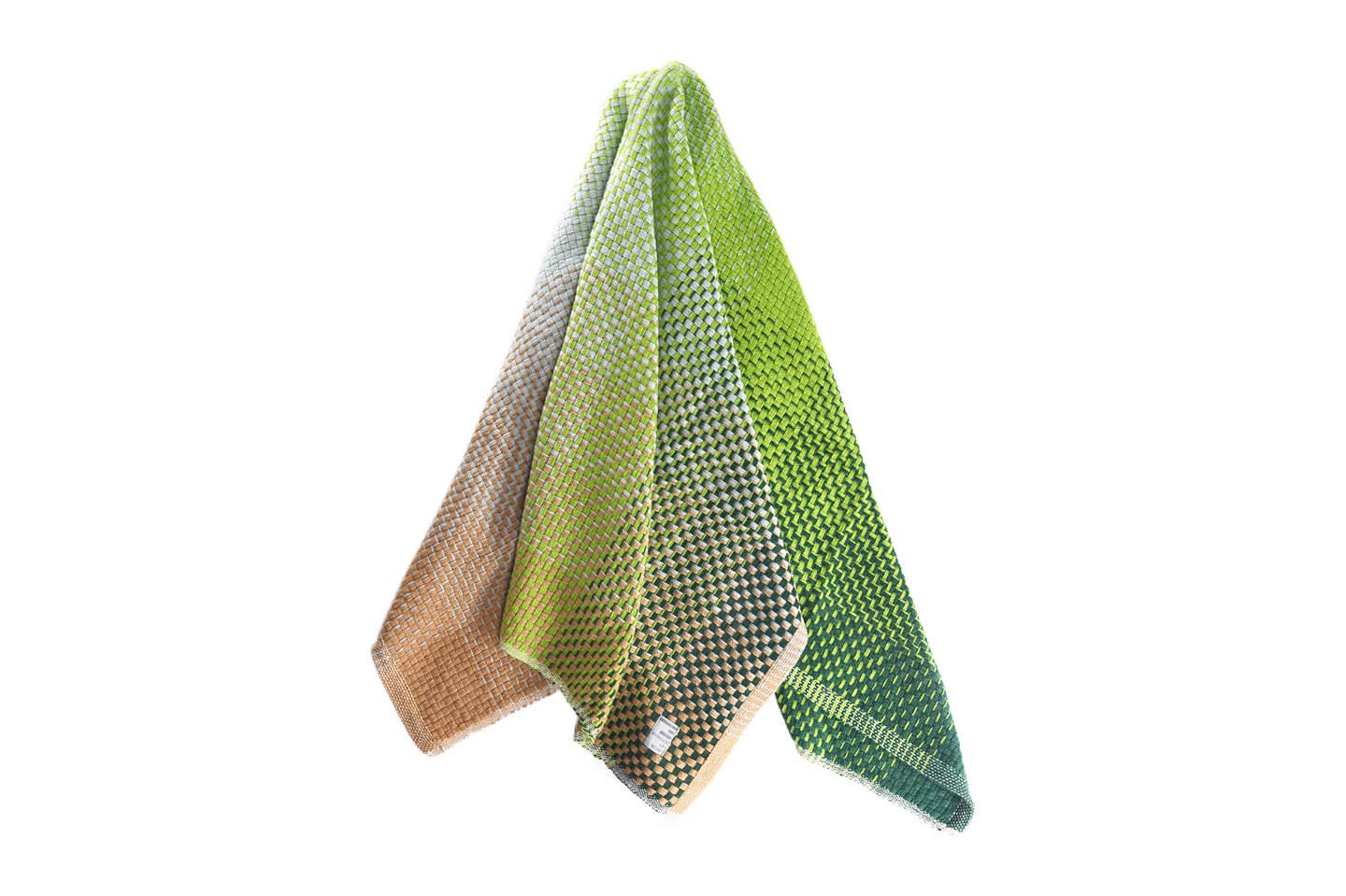 GRADIENT GREEN WOOL - THROW-0