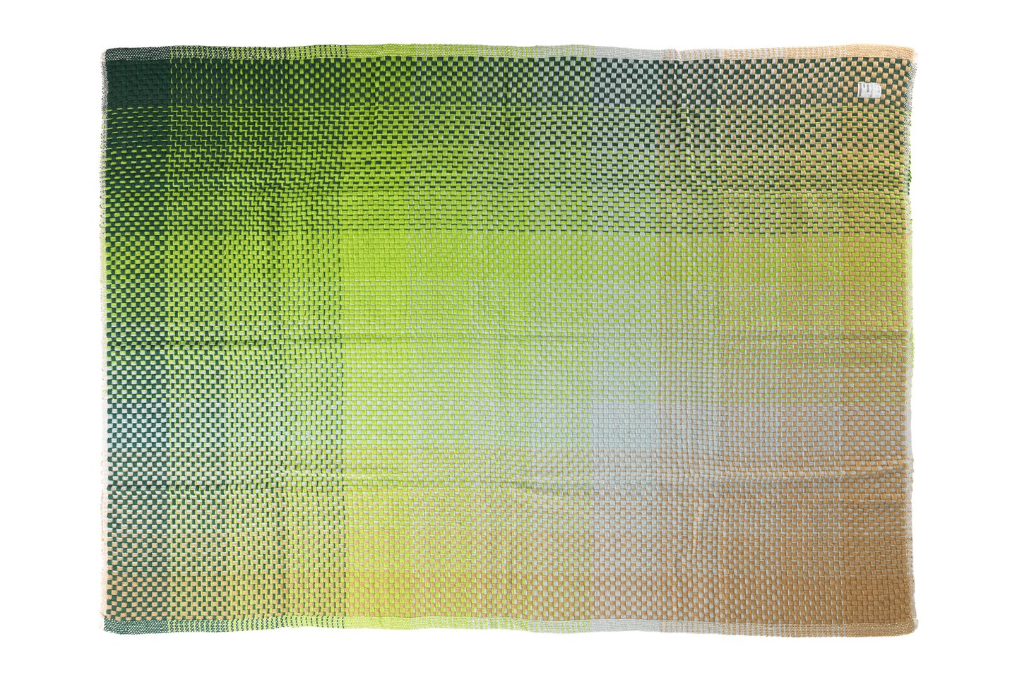 GRADIENT GREEN WOOL - THROW-2