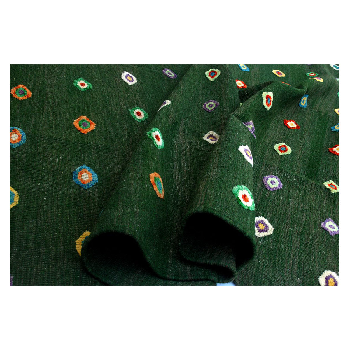 Soumak Turtle Green Kilim Rug-3