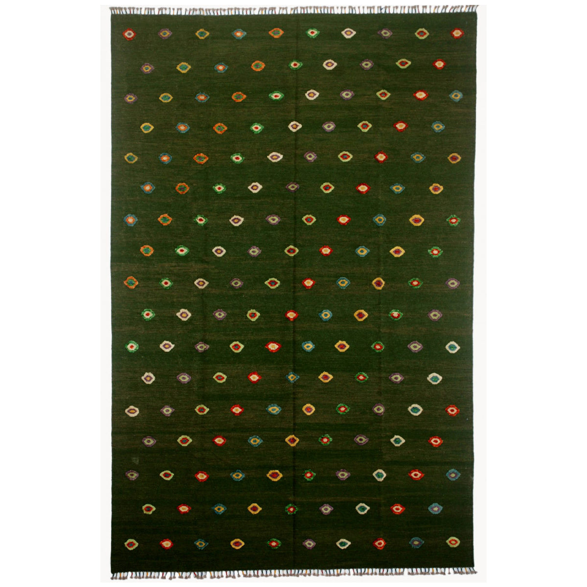 Soumak Turtle Green Kilim Rug-0